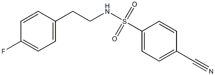 4-cyano-N-[2-(4-fluorophenyl)ethyl]benzene-1-sulfonamide Structure