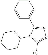 4-cyclohexyl-5-phenyl-4H-1,2,4-triazole-3-thiol 구조식 이미지