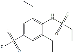4-ethanesulfonamido-3,5-diethylbenzene-1-sulfonyl chloride Structure