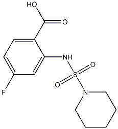 4-fluoro-2-[(piperidine-1-sulfonyl)amino]benzoic acid 구조식 이미지