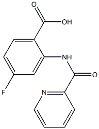 4-fluoro-2-[(pyridin-2-ylcarbonyl)amino]benzoic acid 구조식 이미지