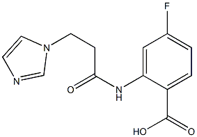 4-fluoro-2-{[3-(1H-imidazol-1-yl)propanoyl]amino}benzoic acid 구조식 이미지