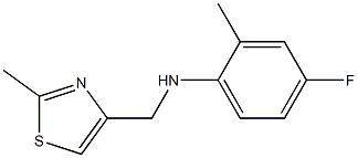 4-fluoro-2-methyl-N-[(2-methyl-1,3-thiazol-4-yl)methyl]aniline 구조식 이미지