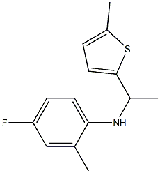 4-fluoro-2-methyl-N-[1-(5-methylthiophen-2-yl)ethyl]aniline 구조식 이미지