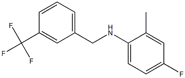 4-fluoro-2-methyl-N-{[3-(trifluoromethyl)phenyl]methyl}aniline 구조식 이미지