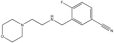 4-fluoro-3-({[2-(morpholin-4-yl)ethyl]amino}methyl)benzonitrile 구조식 이미지