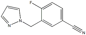 4-fluoro-3-(1H-pyrazol-1-ylmethyl)benzonitrile Structure