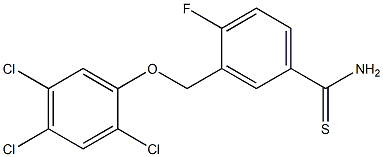 4-fluoro-3-(2,4,5-trichlorophenoxymethyl)benzene-1-carbothioamide Structure