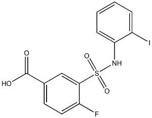 4-fluoro-3-[(2-iodophenyl)sulfamoyl]benzoic acid Structure