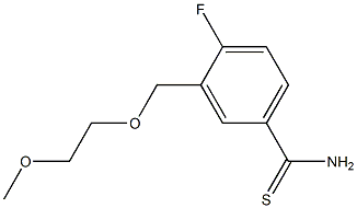 4-fluoro-3-[(2-methoxyethoxy)methyl]benzenecarbothioamide Structure