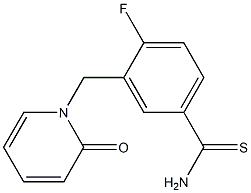 4-fluoro-3-[(2-oxopyridin-1(2H)-yl)methyl]benzenecarbothioamide 구조식 이미지