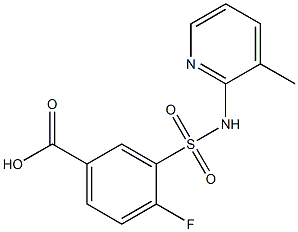 4-fluoro-3-[(3-methylpyridin-2-yl)sulfamoyl]benzoic acid 구조식 이미지