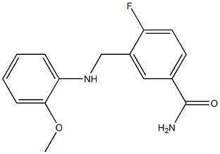 4-fluoro-3-{[(2-methoxyphenyl)amino]methyl}benzamide 구조식 이미지