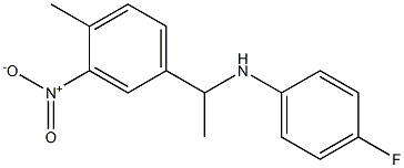 4-fluoro-N-[1-(4-methyl-3-nitrophenyl)ethyl]aniline 구조식 이미지