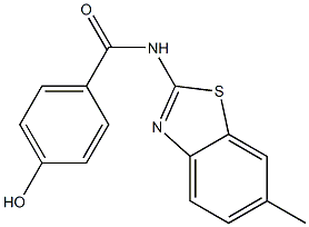 4-hydroxy-N-(6-methyl-1,3-benzothiazol-2-yl)benzamide 구조식 이미지