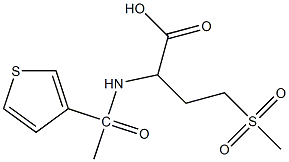 4-methanesulfonyl-2-[1-(thiophen-3-yl)acetamido]butanoic acid Structure