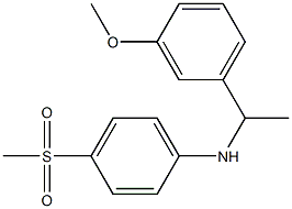 4-methanesulfonyl-N-[1-(3-methoxyphenyl)ethyl]aniline Structure