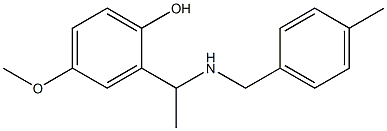 4-methoxy-2-(1-{[(4-methylphenyl)methyl]amino}ethyl)phenol 구조식 이미지