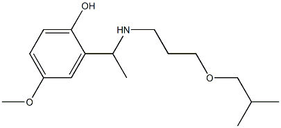 4-methoxy-2-(1-{[3-(2-methylpropoxy)propyl]amino}ethyl)phenol 구조식 이미지