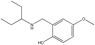 4-methoxy-2-[(pentan-3-ylamino)methyl]phenol Structure