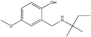 4-methoxy-2-{[(2-methylbutan-2-yl)amino]methyl}phenol 구조식 이미지