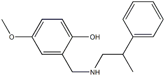 4-methoxy-2-{[(2-phenylpropyl)amino]methyl}phenol Structure