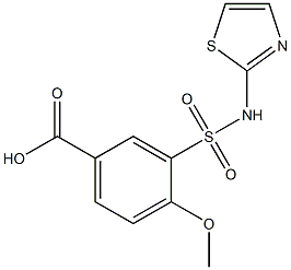 4-methoxy-3-(1,3-thiazol-2-ylsulfamoyl)benzoic acid Structure