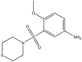 4-methoxy-3-(thiomorpholine-4-sulfonyl)aniline Structure
