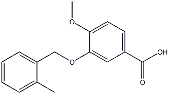 4-methoxy-3-[(2-methylphenyl)methoxy]benzoic acid 구조식 이미지