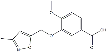 4-methoxy-3-[(3-methyl-1,2-oxazol-5-yl)methoxy]benzoic acid 구조식 이미지