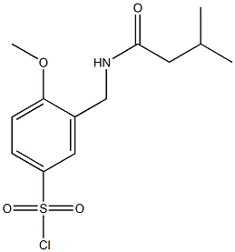 4-methoxy-3-[(3-methylbutanamido)methyl]benzene-1-sulfonyl chloride 구조식 이미지