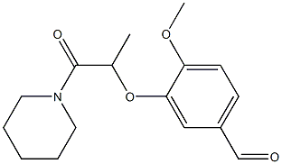 4-methoxy-3-{[1-oxo-1-(piperidin-1-yl)propan-2-yl]oxy}benzaldehyde 구조식 이미지