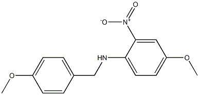 4-methoxy-N-[(4-methoxyphenyl)methyl]-2-nitroaniline 구조식 이미지