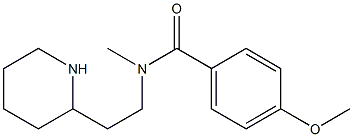 4-methoxy-N-methyl-N-[2-(piperidin-2-yl)ethyl]benzamide Structure