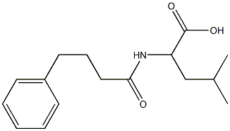 4-methyl-2-(4-phenylbutanamido)pentanoic acid Structure