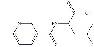 4-methyl-2-{[(6-methylpyridin-3-yl)carbonyl]amino}pentanoic acid Structure