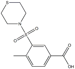 4-methyl-3-(thiomorpholine-4-sulfonyl)benzoic acid 구조식 이미지