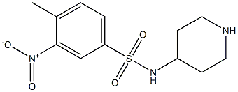 4-methyl-3-nitro-N-(piperidin-4-yl)benzene-1-sulfonamide Structure