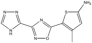 4-methyl-5-[3-(4H-1,2,4-triazol-3-yl)-1,2,4-oxadiazol-5-yl]thiophen-2-amine 구조식 이미지