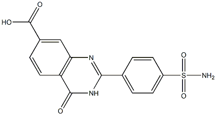 4-oxo-2-(4-sulfamoylphenyl)-3,4-dihydroquinazoline-7-carboxylic acid 구조식 이미지