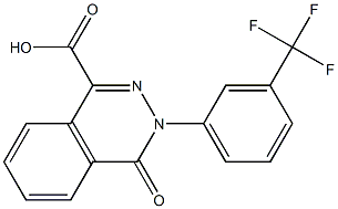 4-oxo-3-[3-(trifluoromethyl)phenyl]-3,4-dihydrophthalazine-1-carboxylic acid 구조식 이미지