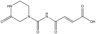 4-oxo-4-[(3-oxopiperazin-1-yl)carbonylamino]but-2-enoic acid 구조식 이미지