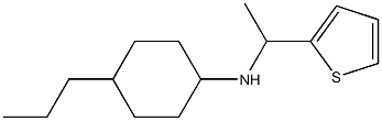 4-propyl-N-[1-(thiophen-2-yl)ethyl]cyclohexan-1-amine Structure