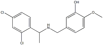 5-({[1-(2,4-dichlorophenyl)ethyl]amino}methyl)-2-methoxyphenol Structure