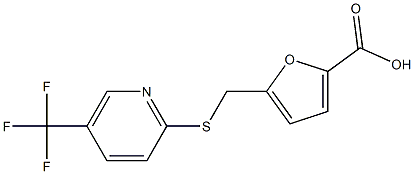 5-({[5-(trifluoromethyl)pyridin-2-yl]sulfanyl}methyl)furan-2-carboxylic acid Structure