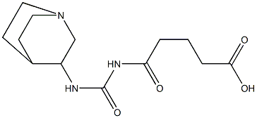 5-({1-azabicyclo[2.2.2]octan-3-ylcarbamoyl}amino)-5-oxopentanoic acid Structure