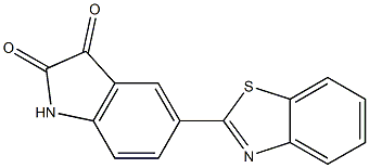 5-(1,3-benzothiazol-2-yl)-1H-indole-2,3-dione 구조식 이미지