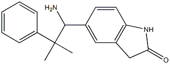 5-(1-amino-2-methyl-2-phenylpropyl)-2,3-dihydro-1H-indol-2-one 구조식 이미지