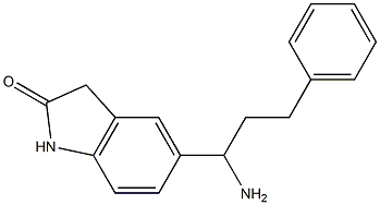 5-(1-amino-3-phenylpropyl)-2,3-dihydro-1H-indol-2-one 구조식 이미지