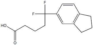 5-(2,3-dihydro-1H-inden-5-yl)-5,5-difluoropentanoic acid Structure